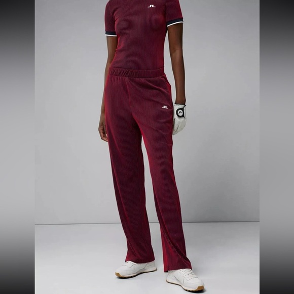 J.Lindeberg Women's IMAN Golf PANT GWPA07023 G131 Barbados Cherry Sm NEW NWT - Picture 1 of 6
